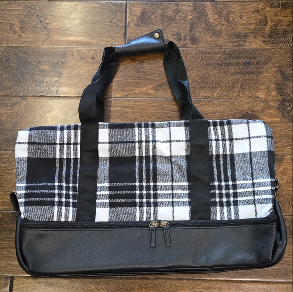 New In Bag DSW Tote Bag Black & White Plaid - Picture 5 of 9